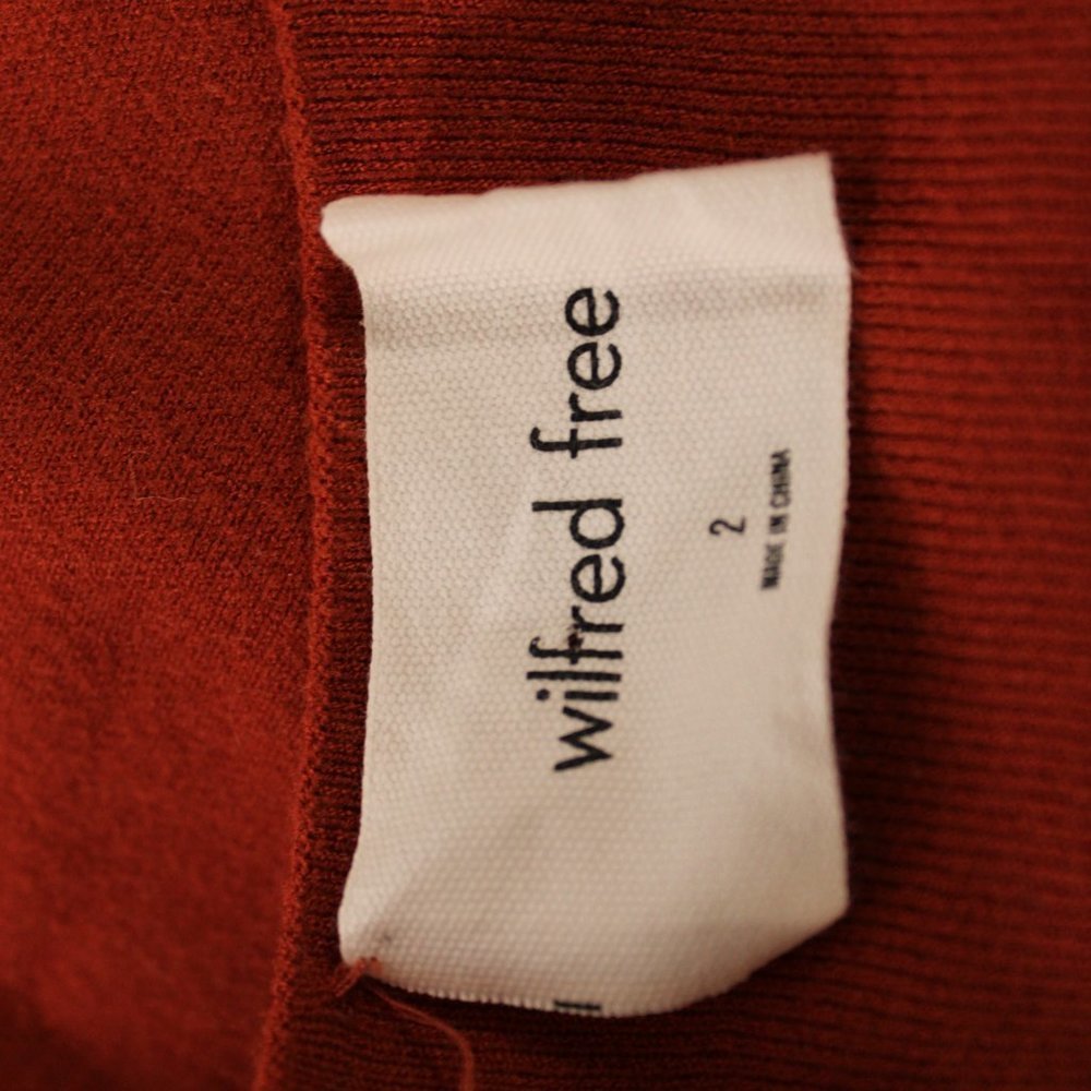 Women's V-Neck Sweater - Rust - Picture 3 of 5